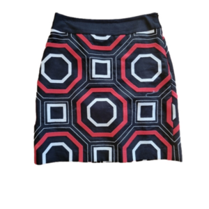 Ann Taylor Textured Geometric Print Mini/Midi Skirt-Size 2P